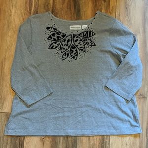 Alfred Dunner 3/4  Sleeves w/ Embellishments, PL